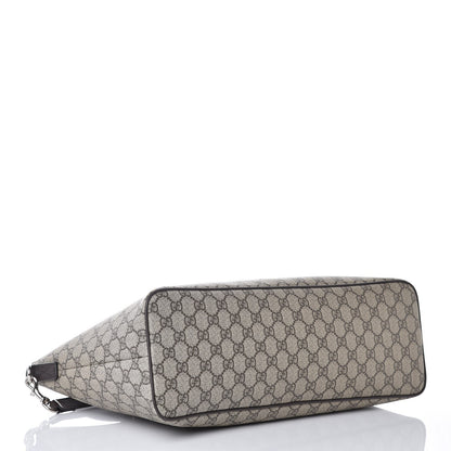 Gucci GG Supreme Monogram Medium Zippered Tote Dark Brown 5 of 8