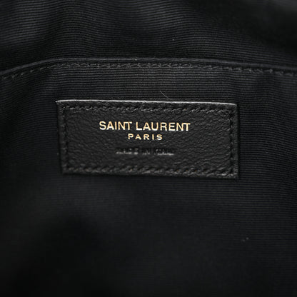 Saint Laurent Grained Lambskin Monogram Lou Camera Bag Black 6 of 13