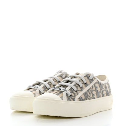 Christian Dior Canvas Oblique Walk'N'Dior Low Top Sneakers 36.5 Grey Stone 3 of 8