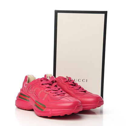 Gucci Calfskin Logo Womens Rhyton Sneakers 40 Box Pink 11 of 11