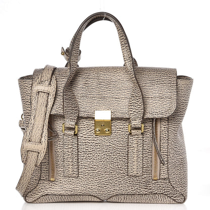 3.1 Phillip Lim 3.1 Textured Calfskin Large Pashli Satchel Tote Bag Brown Beige 1 of 19
