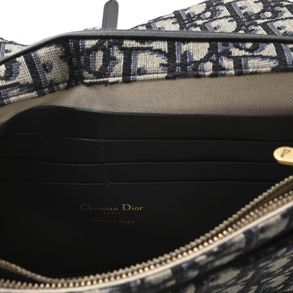 Christian Dior Oblique Saddle Chain Pouch Blue 6 of 10
