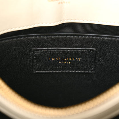 Saint Laurent Calfskin Y Quilted Monogram Small Loulou Chain Satchel Crema Soft 6 of 10