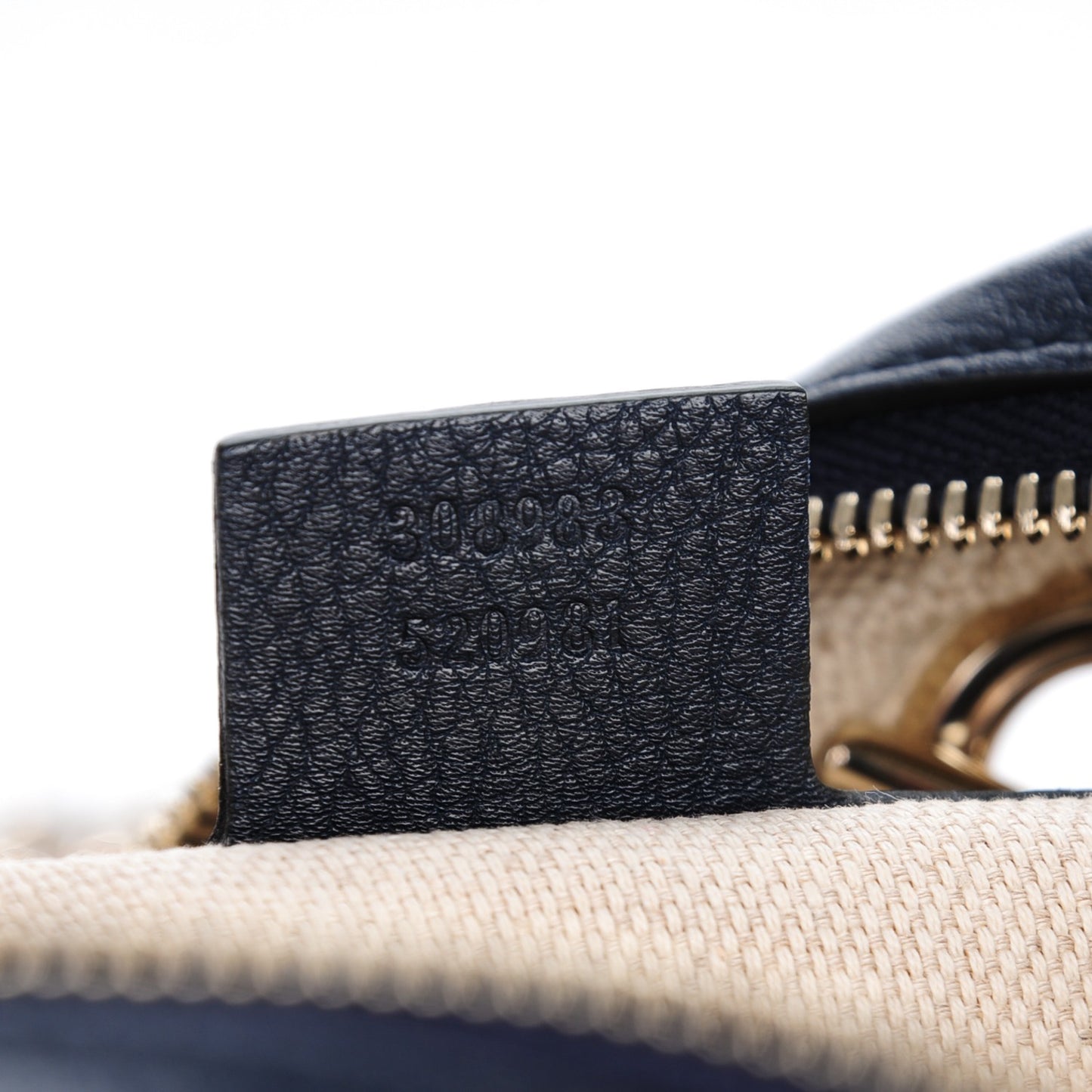 Pebbled Calfskin Small Soho Bowler Blue