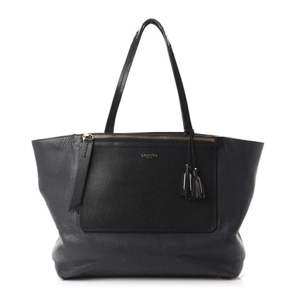 Lanvin Grained Calfskin New Easy Shopper Tote Navy Black 1 of 20