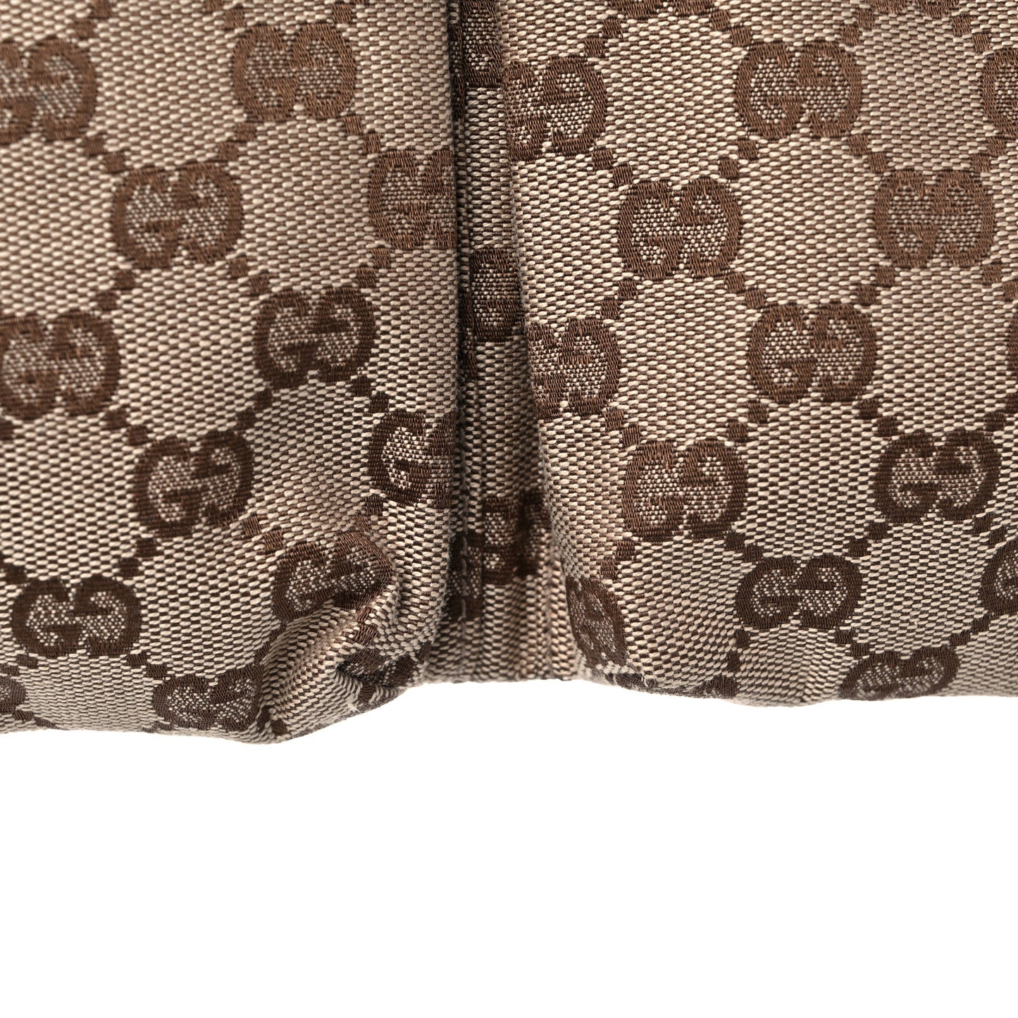 GG Monogram Web Double Pocket Belt Bag Dark Brown