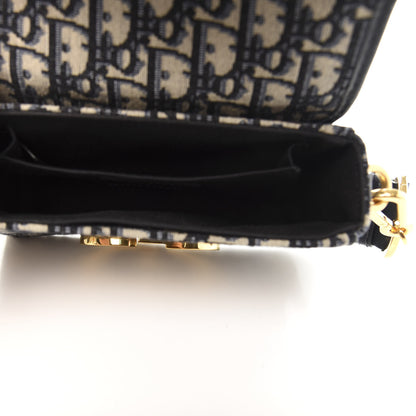 Christian Dior Oblique 30 Montaigne Box Bag Blue 5 of 11