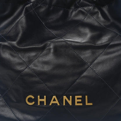 Chanel Shaded Calfskin Quilted Chanel 22 Blue Dark Blue 9 of 11
