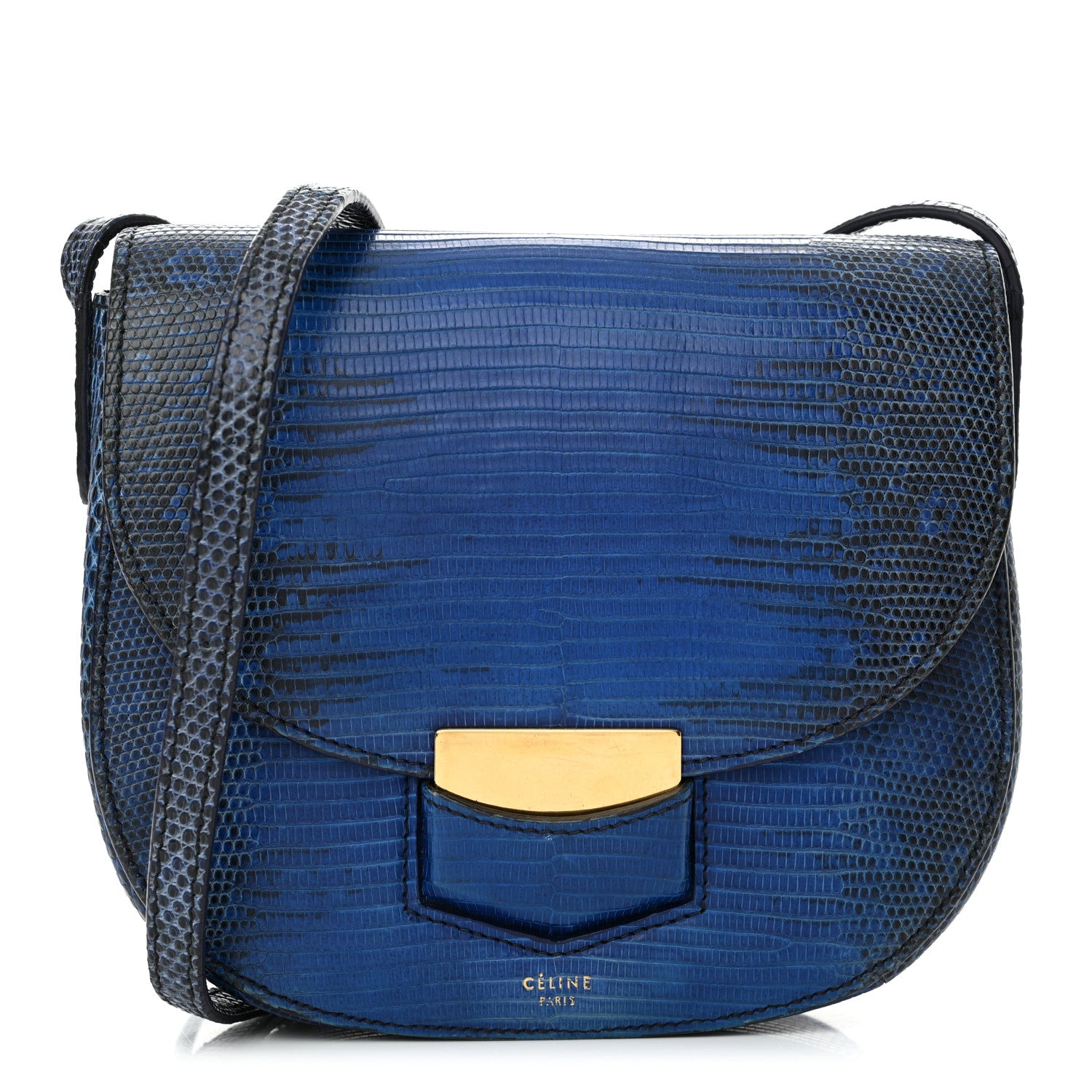 Celine Lizard Small Trotteur Blue 1 of 12