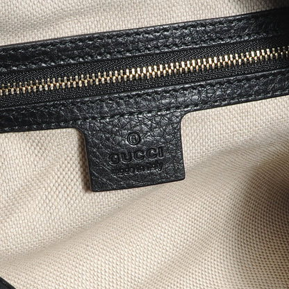 Gucci Pebbled Calfskin Medium Soho Chain Shoulder Bag Black 3 of 8