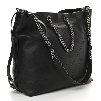 Chanel Calfskin Stitched Large Hobo Black 2 of 11