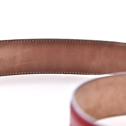 Gucci Guccissima Signature Interlocking G 37mm Belt 90 36 Hibiscus Red 8 of 9