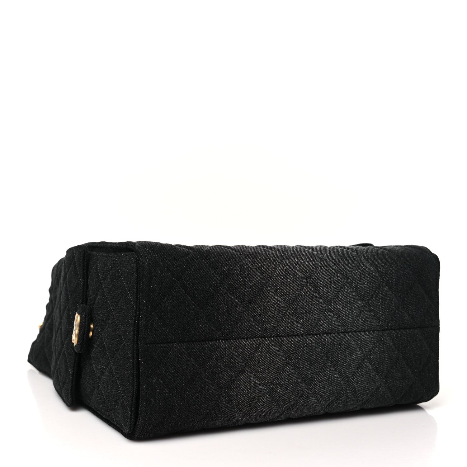 Chanel Washed Denim Quilted Medium Chanel 25 Handbag Black 5 of 12