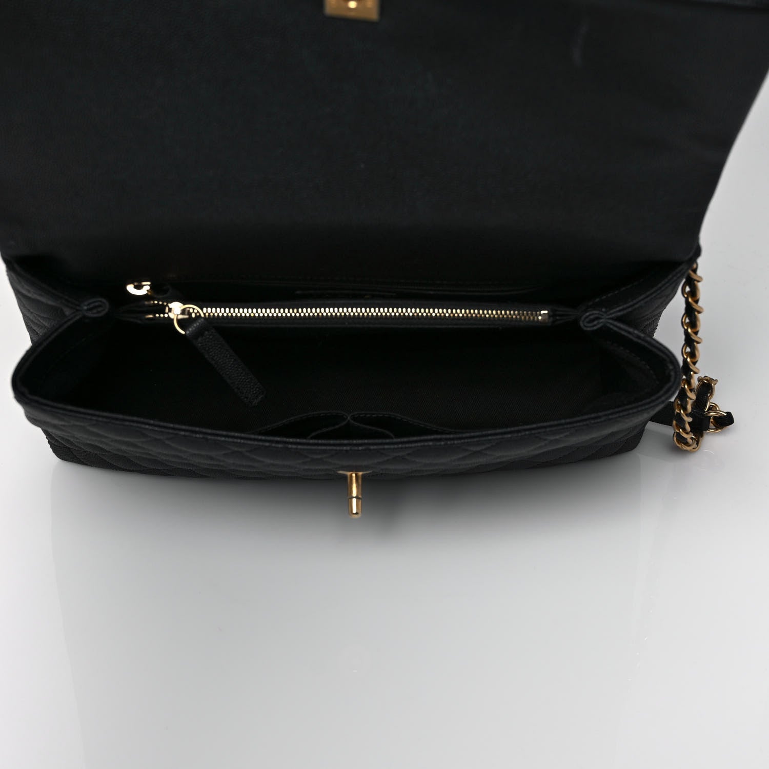 Chanel Caviar Lizard Quilted Medium Coco Handle Flap Black 5 of 8