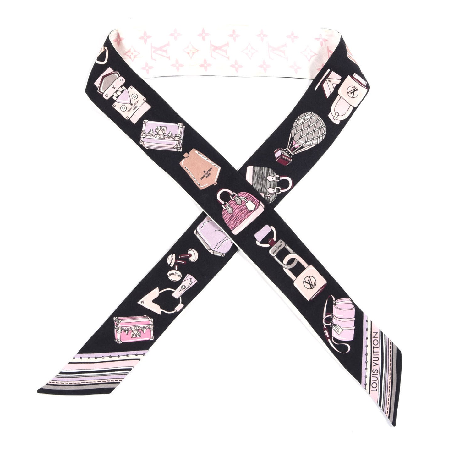Silk Monogram Essentials LV BB Bandeau Light Pink
