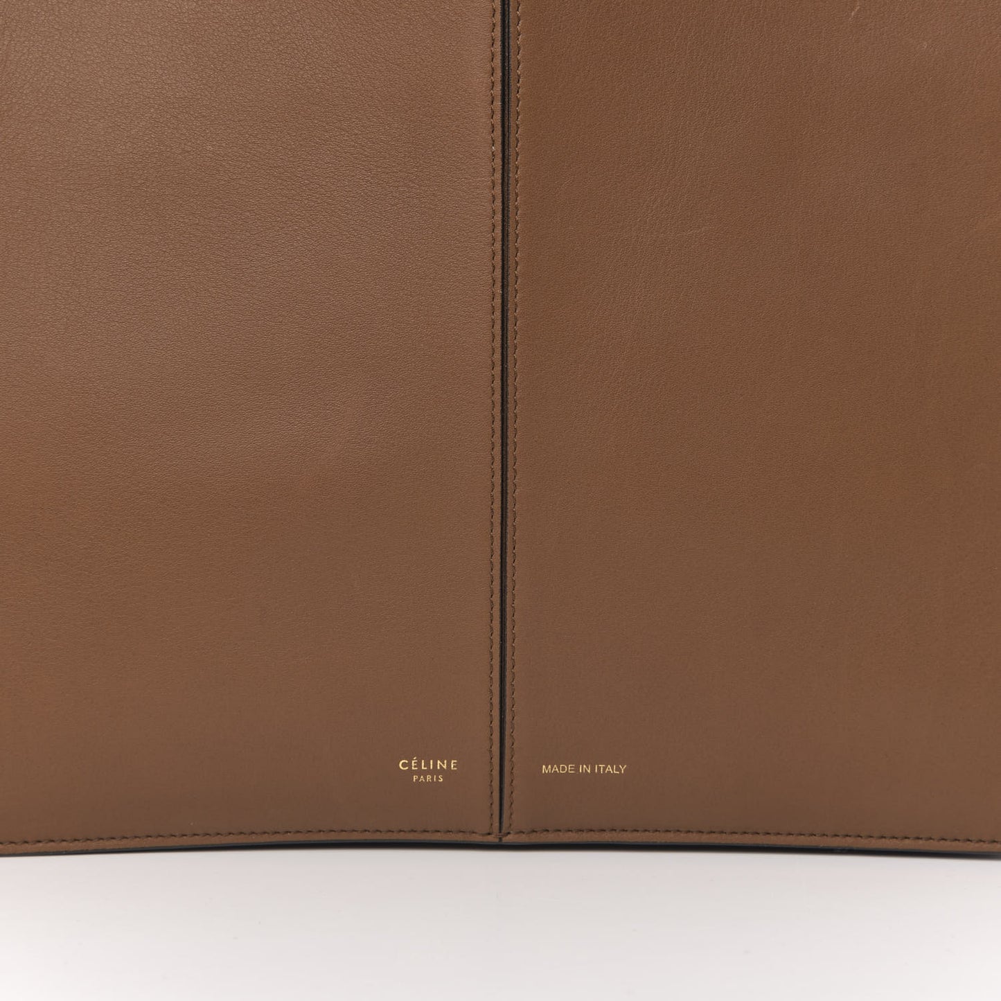 Smooth Calfskin Suede Small Tri-Fold Bag Camel