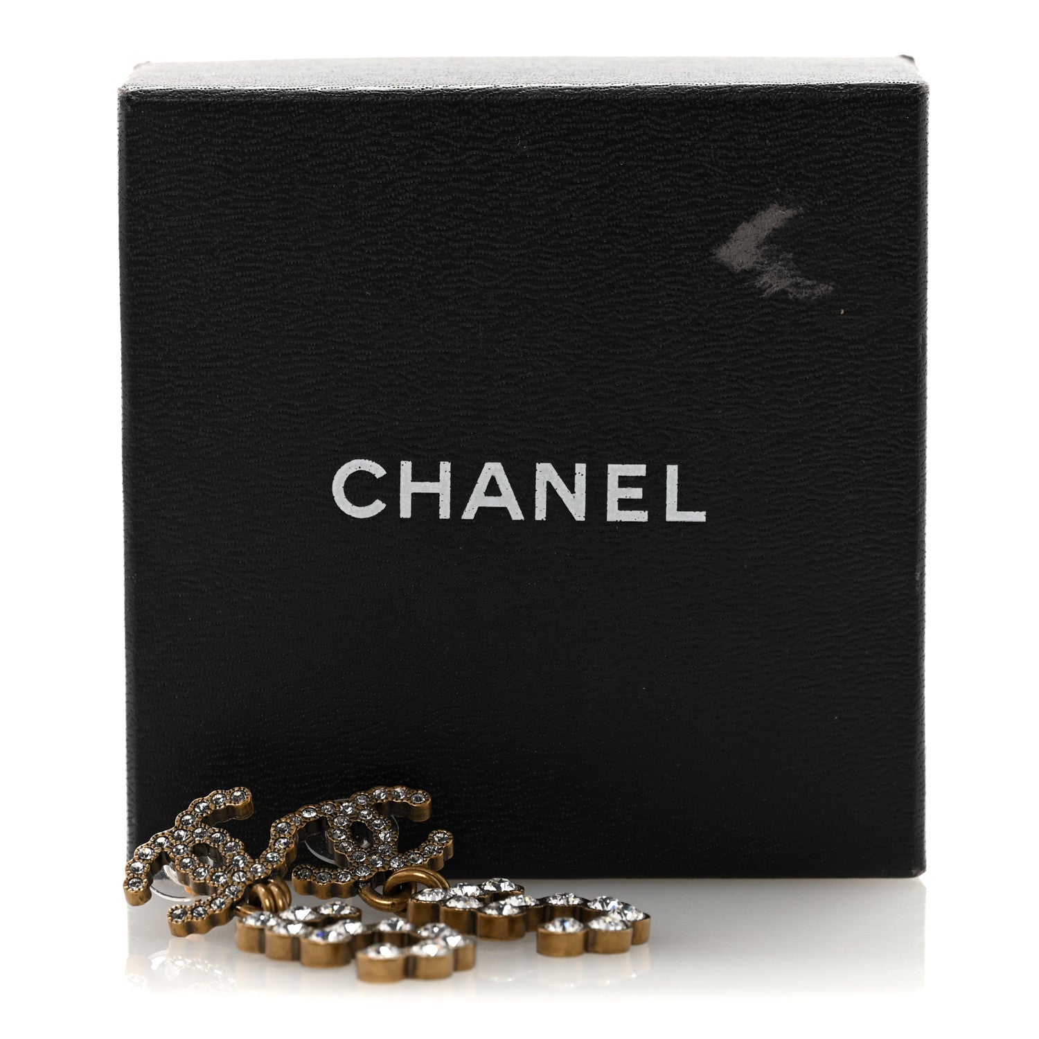 Chanel Metal Crystal City of Lights No 5 Drop Earrings Gold 5 of 5