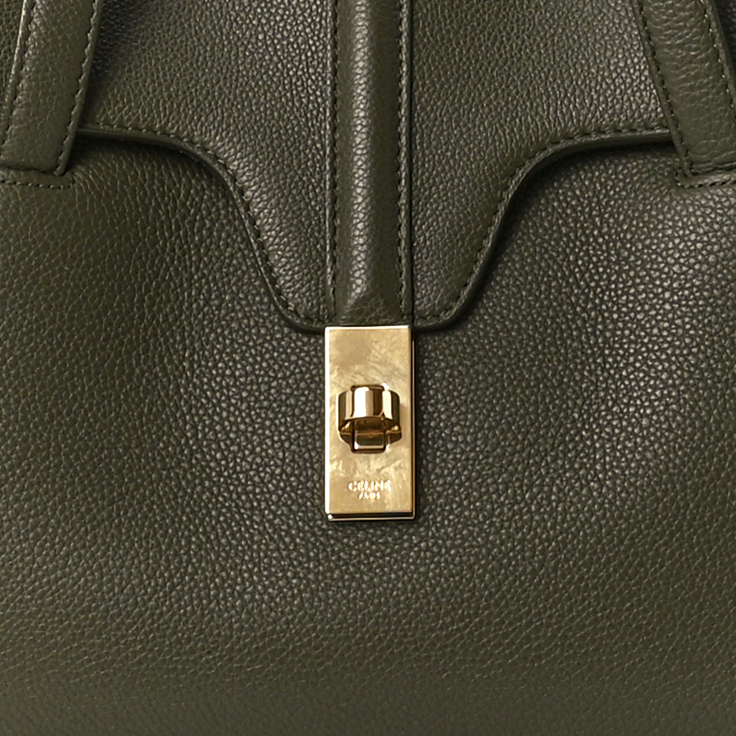 Grained Calfskin Medium Soft 16 Bag Dark Olive