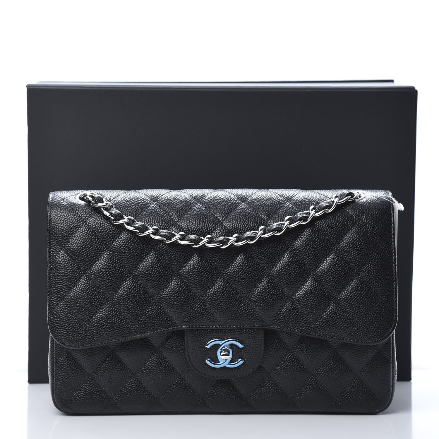 Chanel Caviar Quilted Jumbo Double Flap Black 12 of 12