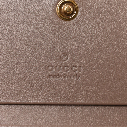 Gucci Calfskin Matelasse GG Marmont Card Case Wallet Porcelain Rose 6 of 8