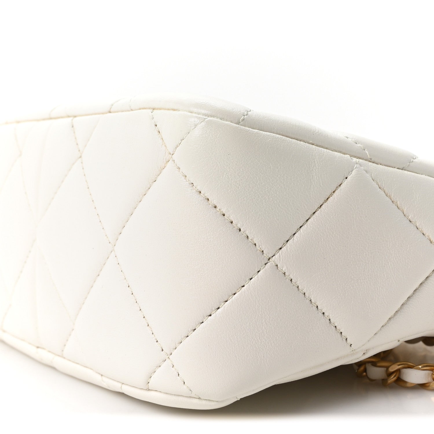 Chanel Lambskin Quilted Mini Pearl Crush Hobo White 10 of 11