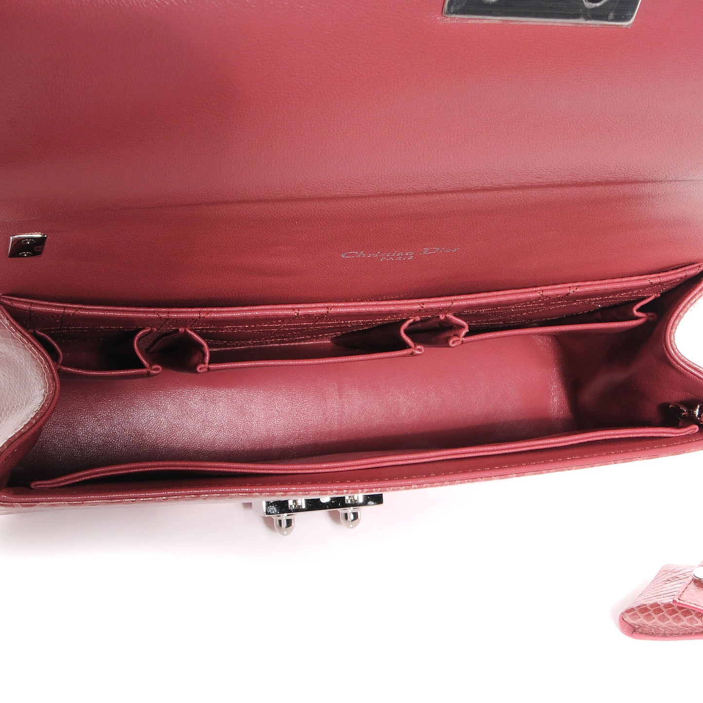Shiny Python Medium Miss Dior Flap Rose Jaipur