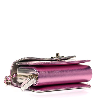 Chanel Metallic Lambskin Like A Wallet Flap Golden Pink 4 of 9