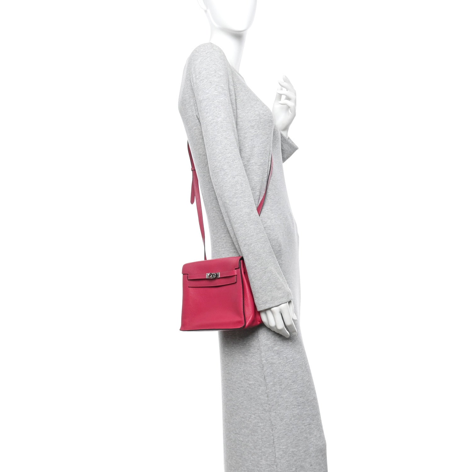Hermes Evercolor Kelly Danse II Belt Bag Framboise 2 of 11