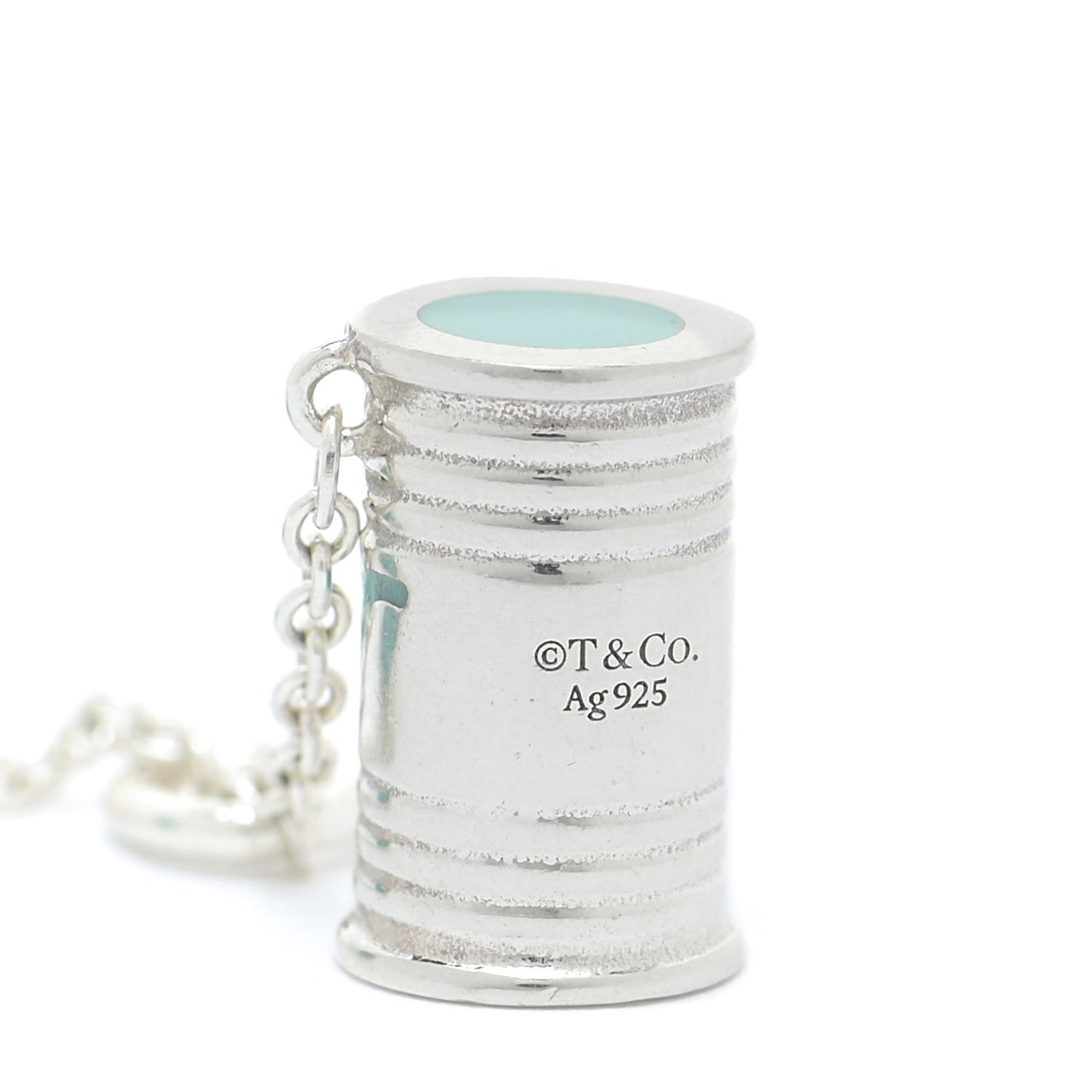 Sterling Silver Enamel Just Married Can Charm Blue