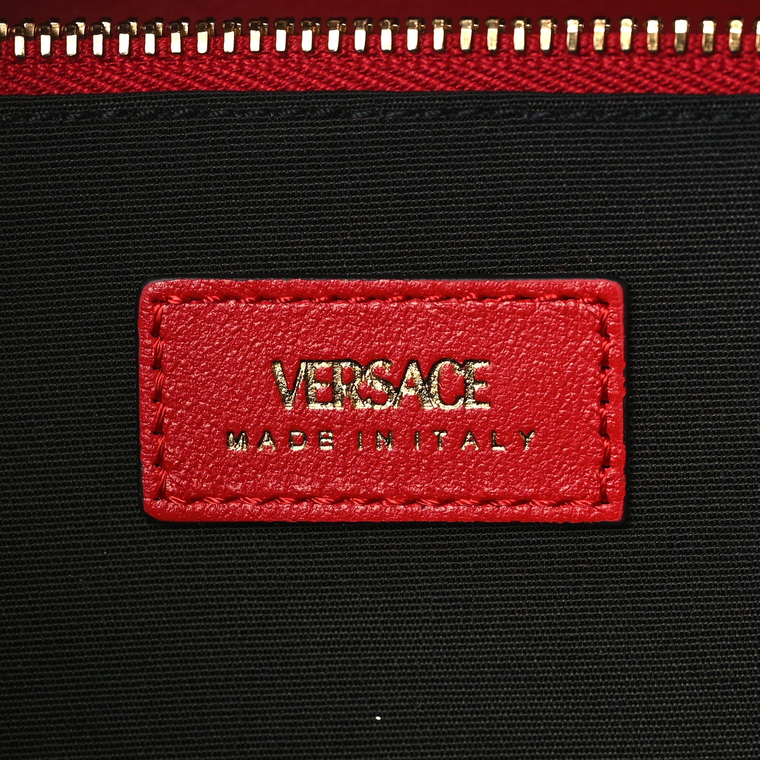 Versace Lambskin Quilted Medusa Wallet On Chain Crossbody Red 6 of 8
