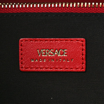 Versace Lambskin Quilted Medusa Wallet On Chain Crossbody Red 6 of 8