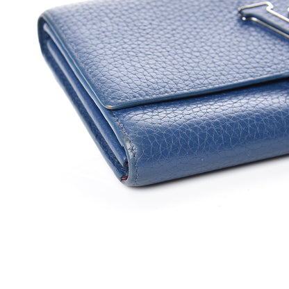 Louis Vuitton Taurillon Capucines Wallet Blue 5 of 17