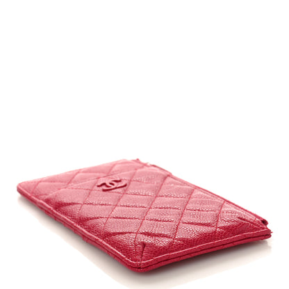 Chanel Caviar Quilted Classic Flat Wallet Pouch Pink 4 of 8