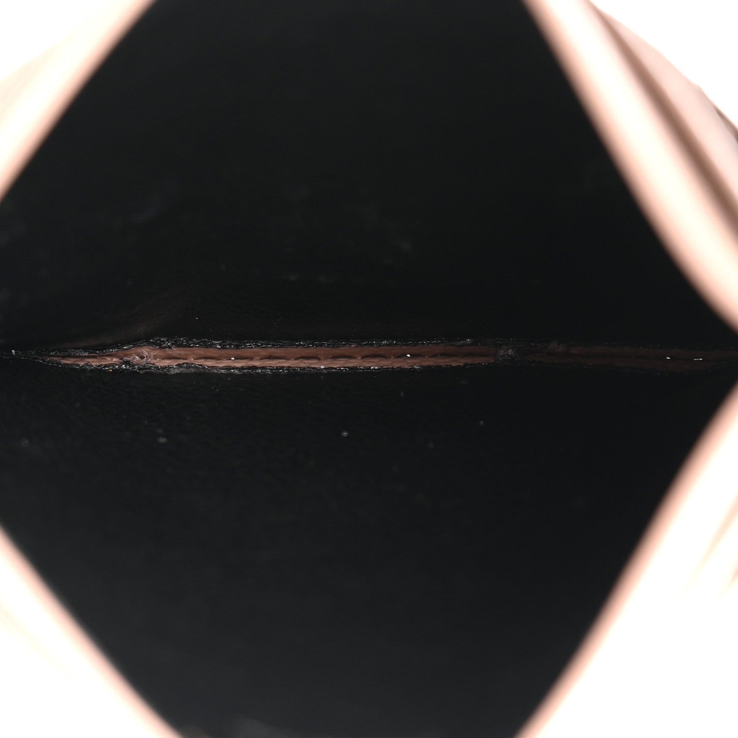Saint Laurent Grain De Poudre Matelasse Chevron Monogram Credit Card Case Pale Pink 5 of 9