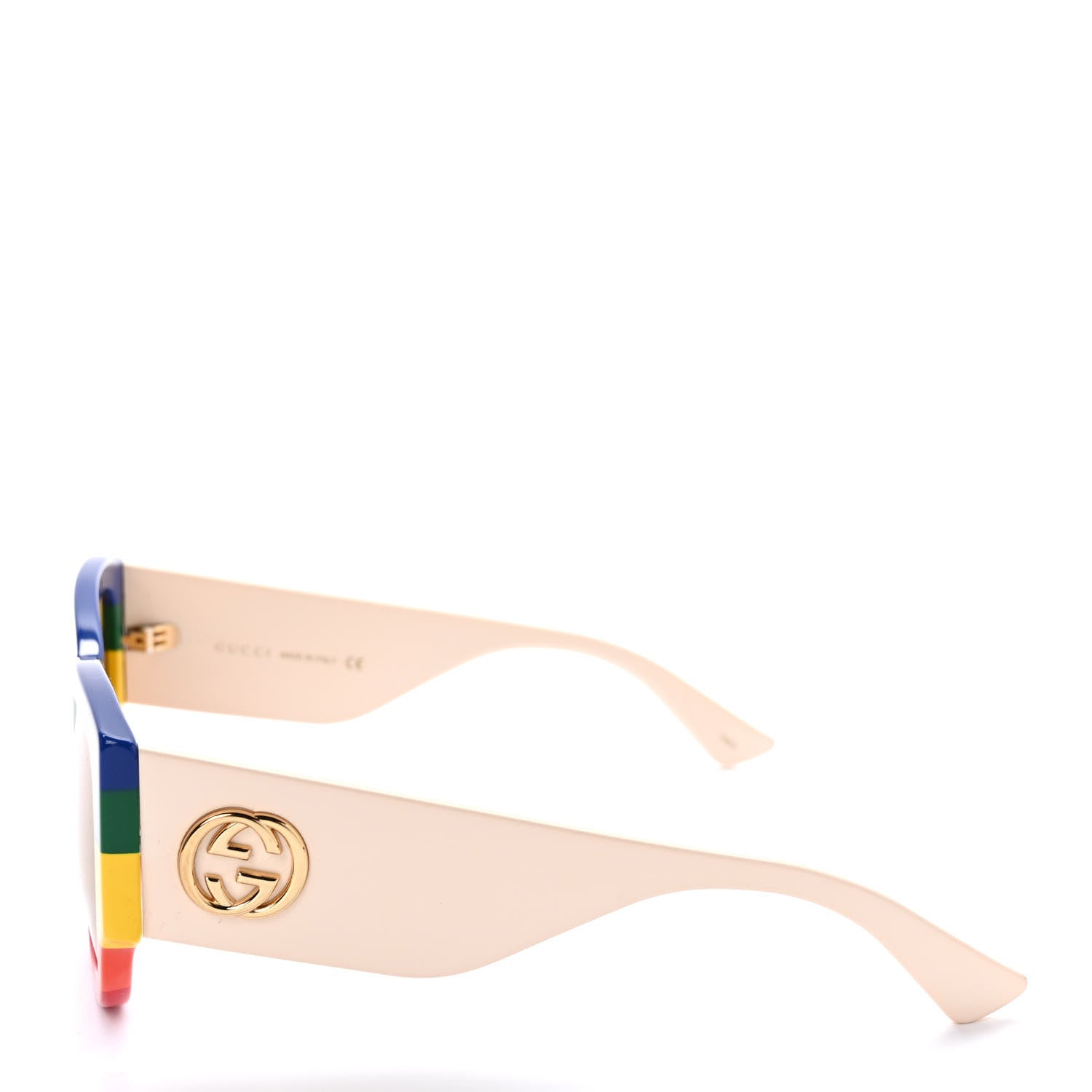 Gucci Acetate Web Oversized Frame Rectangle Sunglasses GG0276S Multicolor 3 of 8