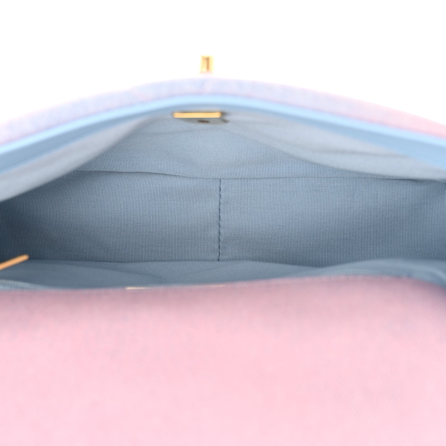 Denim Quilted Medium Chanel 19 Flap Blue Pink