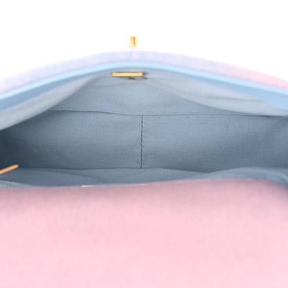 Chanel Denim Quilted Medium Chanel 19 Flap Blue Pink 5 of 11