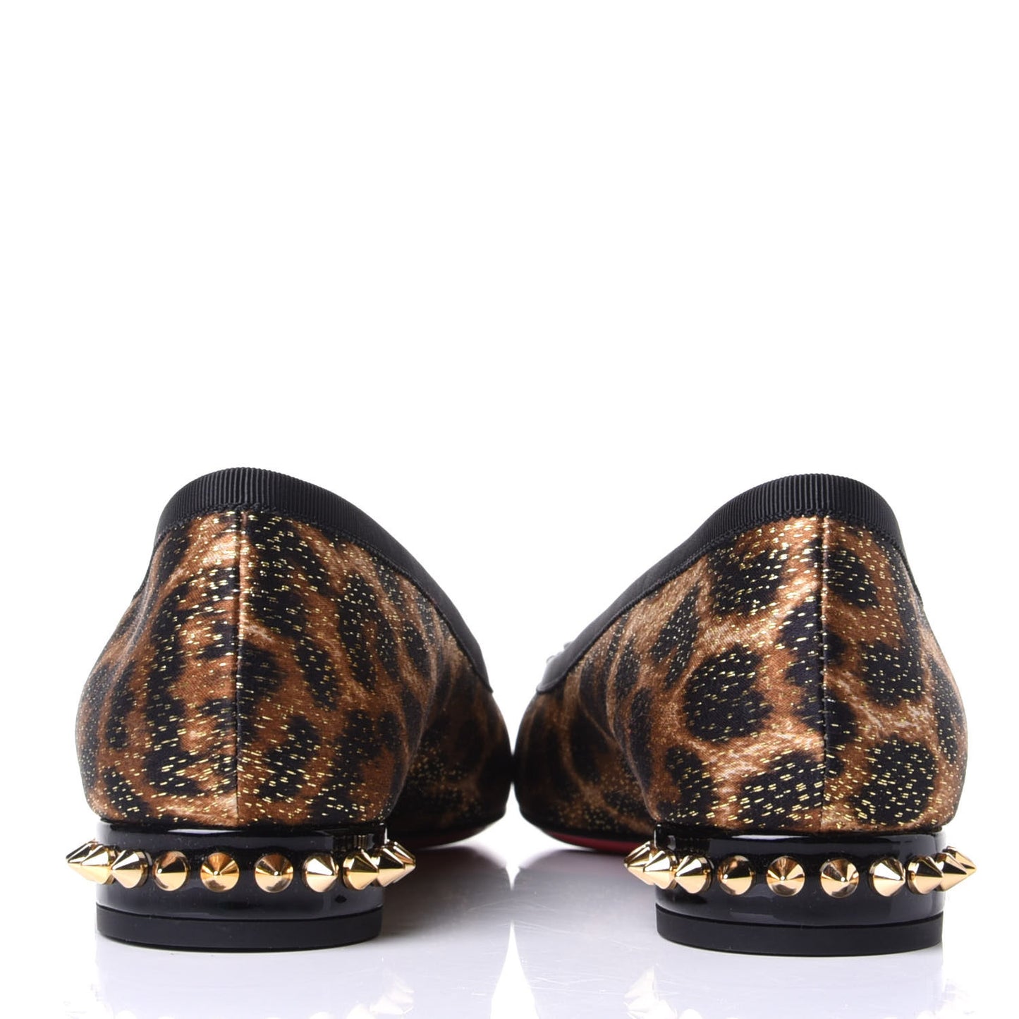 Lurex Leopard La Massine Flats 37 Black Gold
