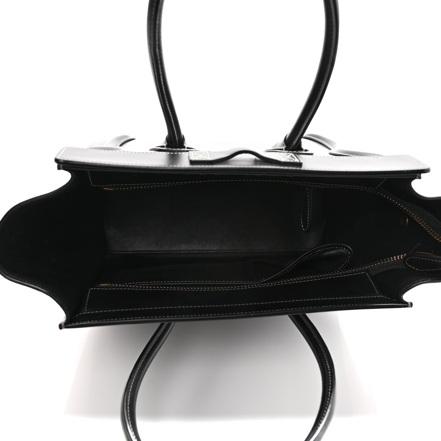 Celine Glazed Calfskin Micro Tri-Color Luggage Dark Blue 5 of 11