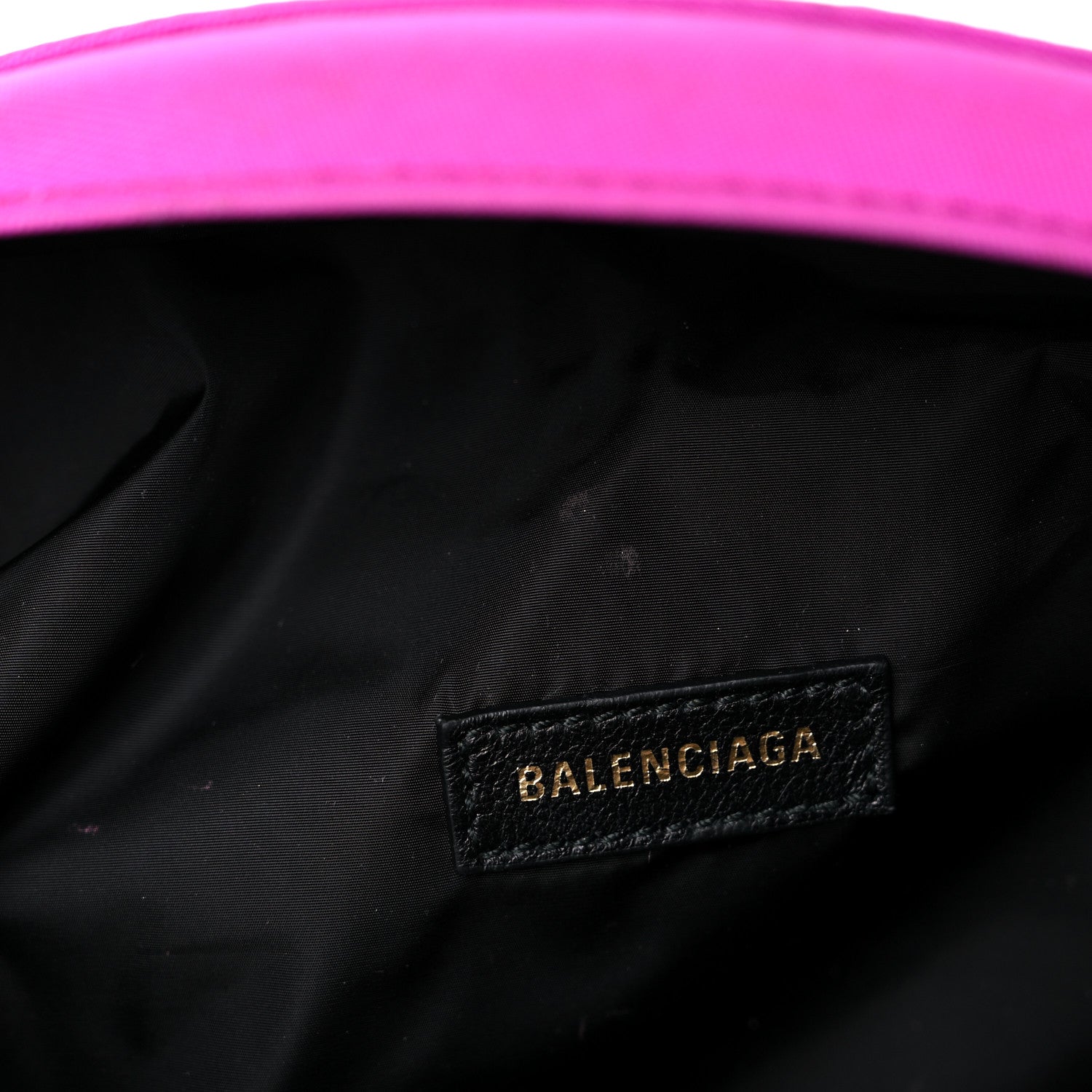 Balenciaga Sport Nylon Logo Embroidered Small Wheel Beltpack Fuchsia Black 12 of 18