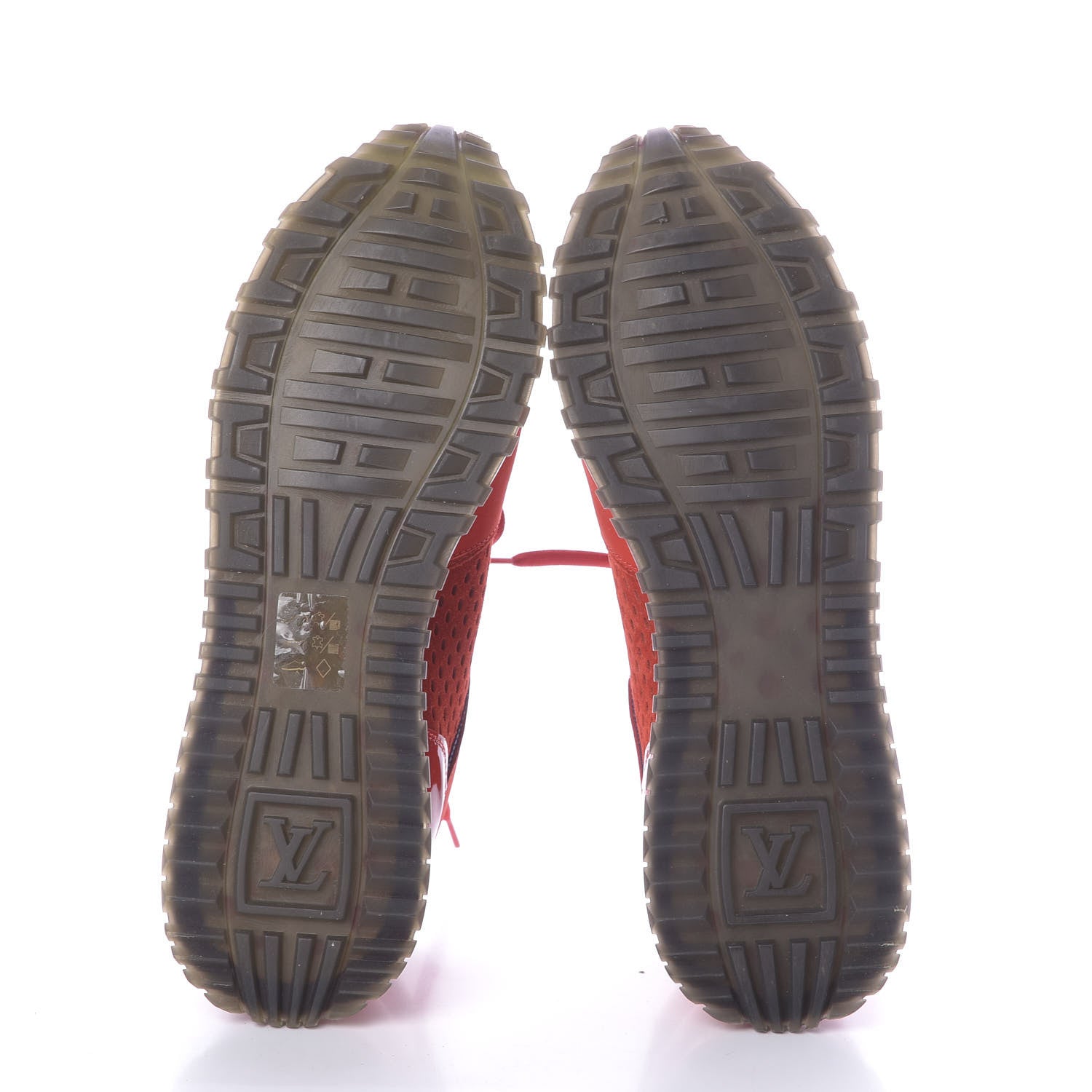 Louis Vuitton Nubuck Calfskin Perforated Run Away Sneakers 39.5 Rouge 6 of 9