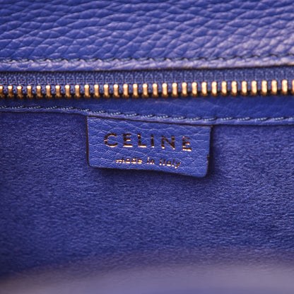 Celine Drummed Calfskin Nano Luggage Indigo 6 of 28