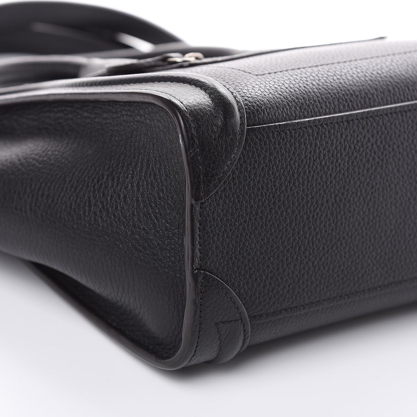Drummed Calfskin Nano Luggage Black
