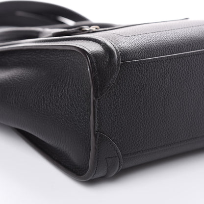 Celine Drummed Calfskin Nano Luggage Black 7 of 13