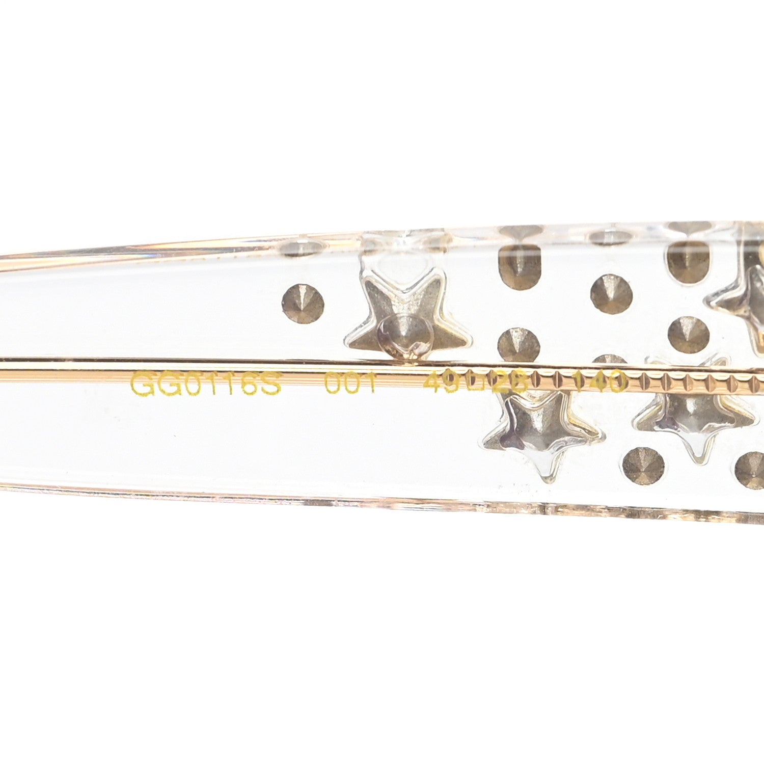 Gucci Acetate Crystal Oversize Mirrored Star Sunglasses GG0116S 6 of 8