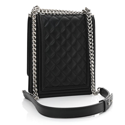 Chanel Calfskin Quilted North South Boy Flap Black 3 of 10
