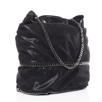 Stella McCartney Chamois Shiny Dotted Large Falabella Bucket Bag Ruthenium 3 of 10