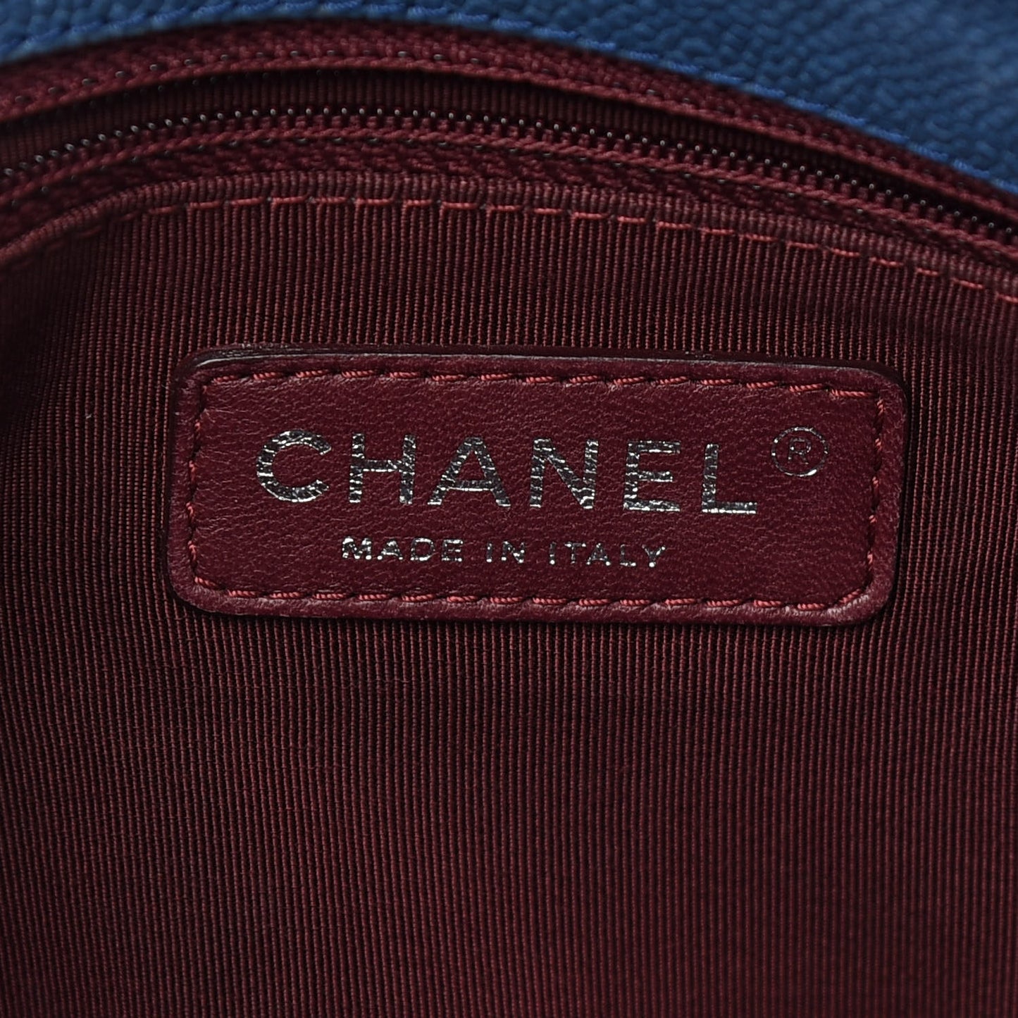 Caviar Quilted French Riviera Hobo Blue