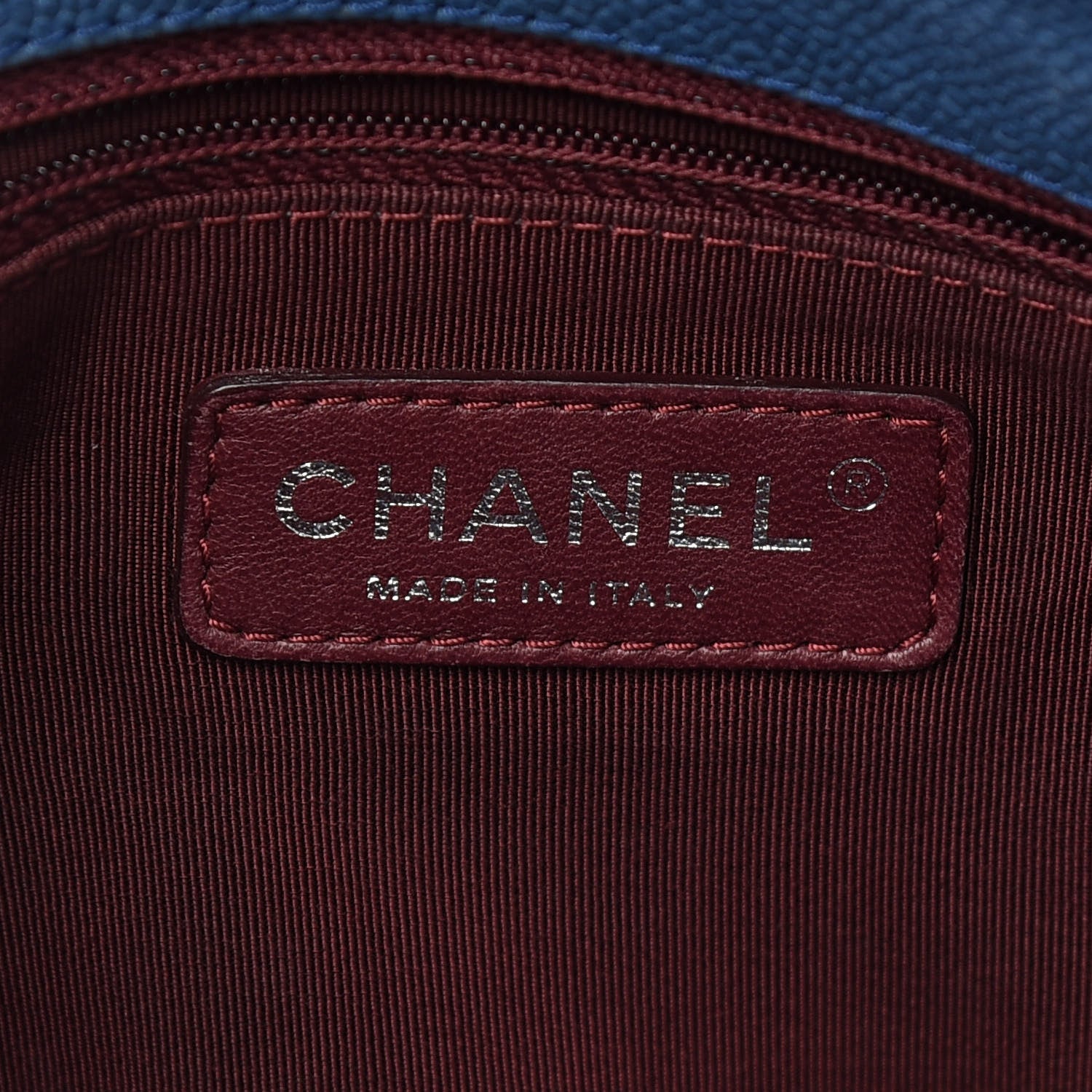 Chanel Caviar Quilted French Riviera Hobo Blue 6 of 9