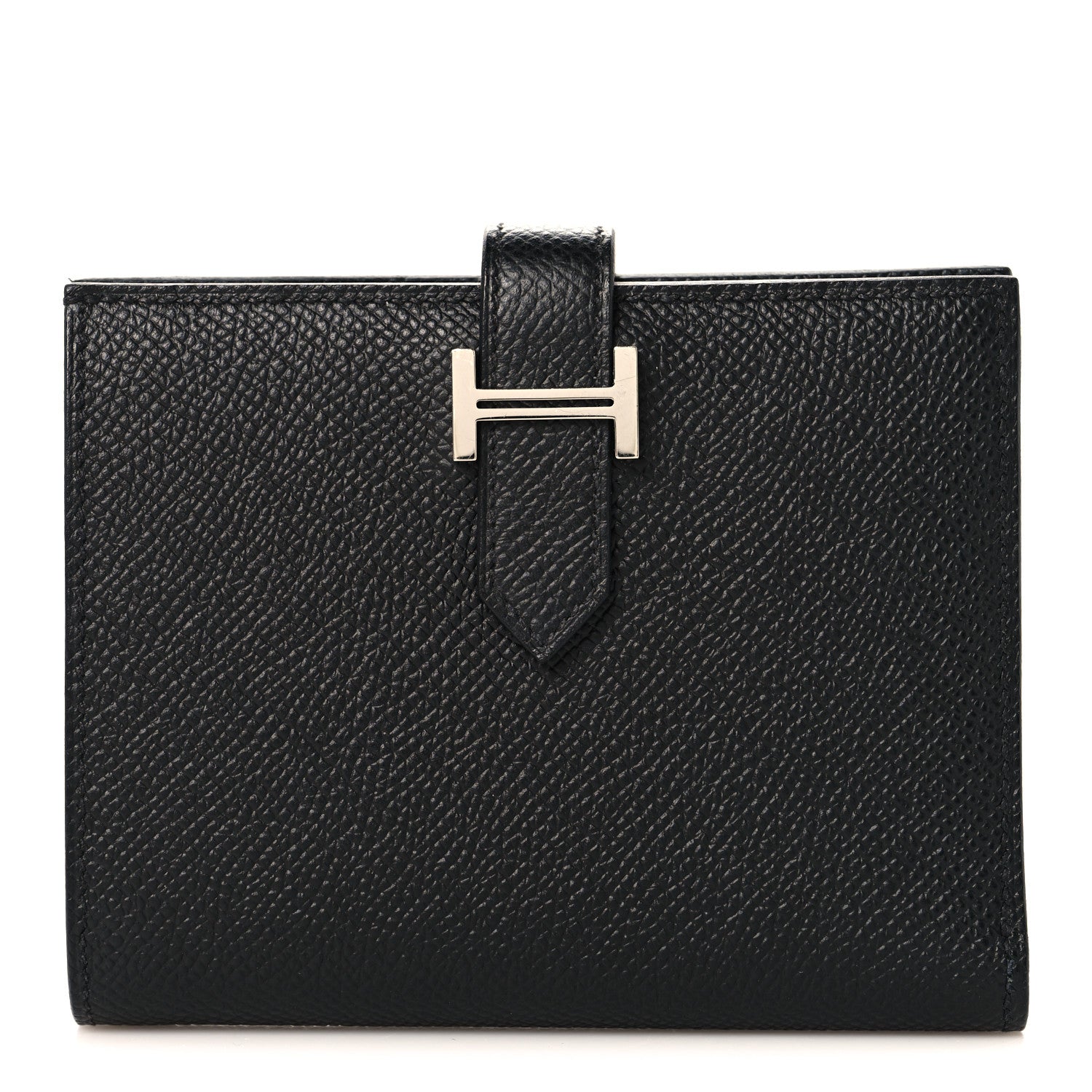 Hermes Epsom Bearn Compact Wallet Black 1 of 8